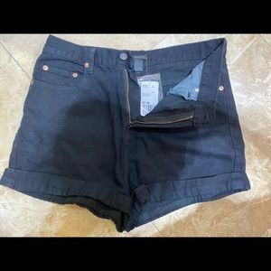 Forever 21 Black denim high rise shorts